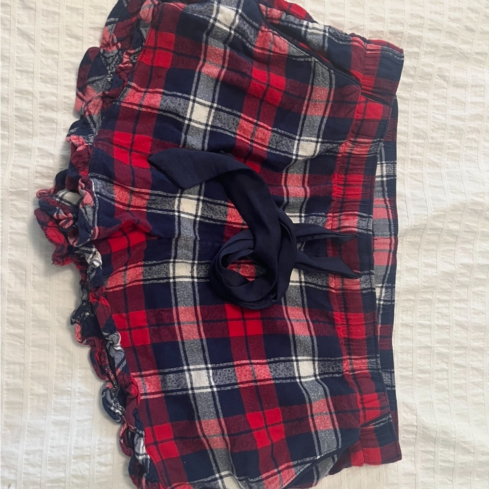 Aerie Red and Blue Plaid Women Shorts